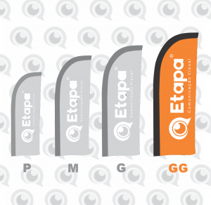 TECIDO DO WIND BANNER (GG) Tecido TecnoSport 100% Poliéster 300x65cm - GG 4x4 Cor Dupla-Face Impressão EPSON Ultra HD Sublimática Sem base Somente Tecido